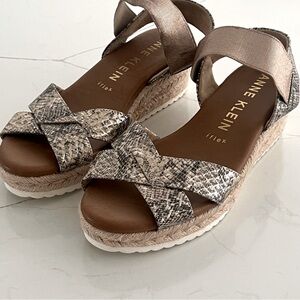 Ann Klein Snakeskin Wedges
